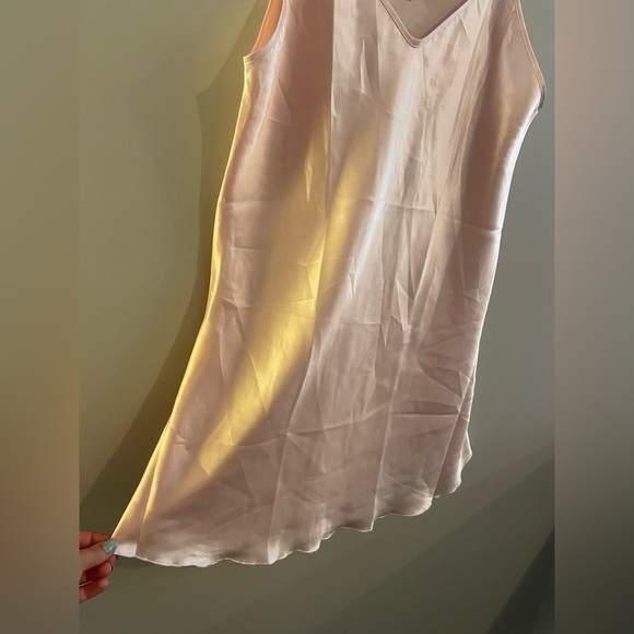 Brand-less Light Pink Satin Nightgown Mini Spaghetti Strap Dress - Picture 2 of 4